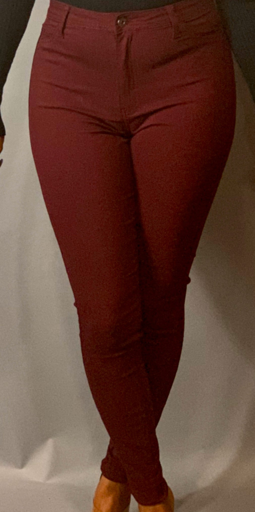 True Fit SkinnyPants-Burgundy